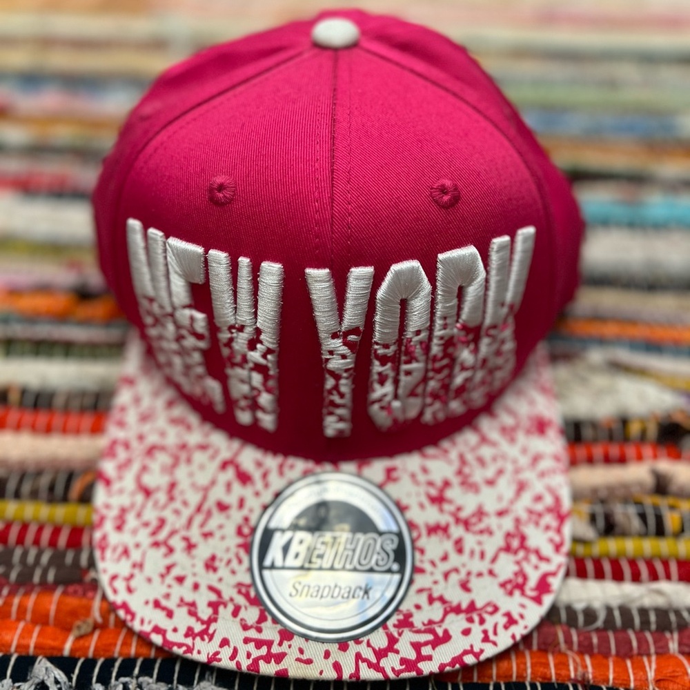 New York Snapback Hat | Pink | Size OS